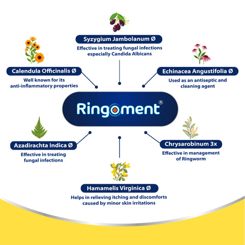 Ringoment Anti-Fungal Cream (Combo Pack of 2- 20g Each)