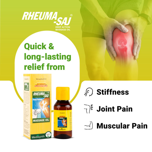 Rheumasaj Deep Action Oil | Get Relief for Muscle Pain, Joint Pain, Swelling, and Stiffness