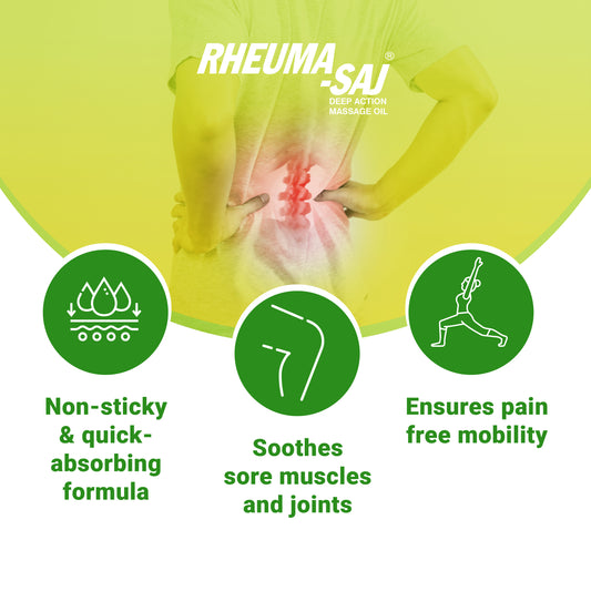 Rheumasaj Deep Action Oil | Get Relief for Muscle Pain, Joint Pain, Swelling, and Stiffness