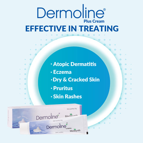 Dermoline Plus Cream (Combo Pack of 2- 20g Each)