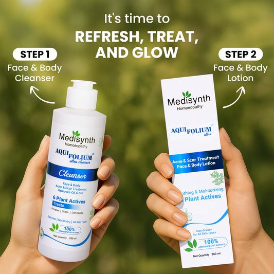 Aquifolium Ultra Combo Pack | Cleanser and Lotion | 200ml Each|